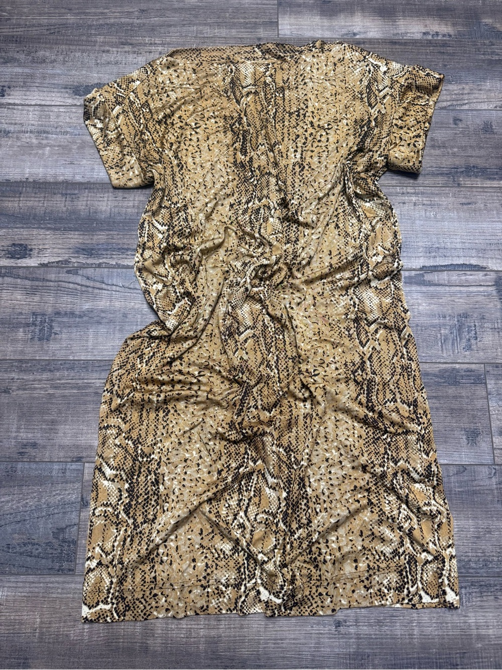 Tory Burch Silk Tan Snake-Print Reptile Habitat Cover Women's Size XS